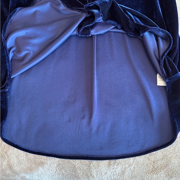 Soft Surroundings Blue velvet tunic shirt size L - Picture 7 of 7